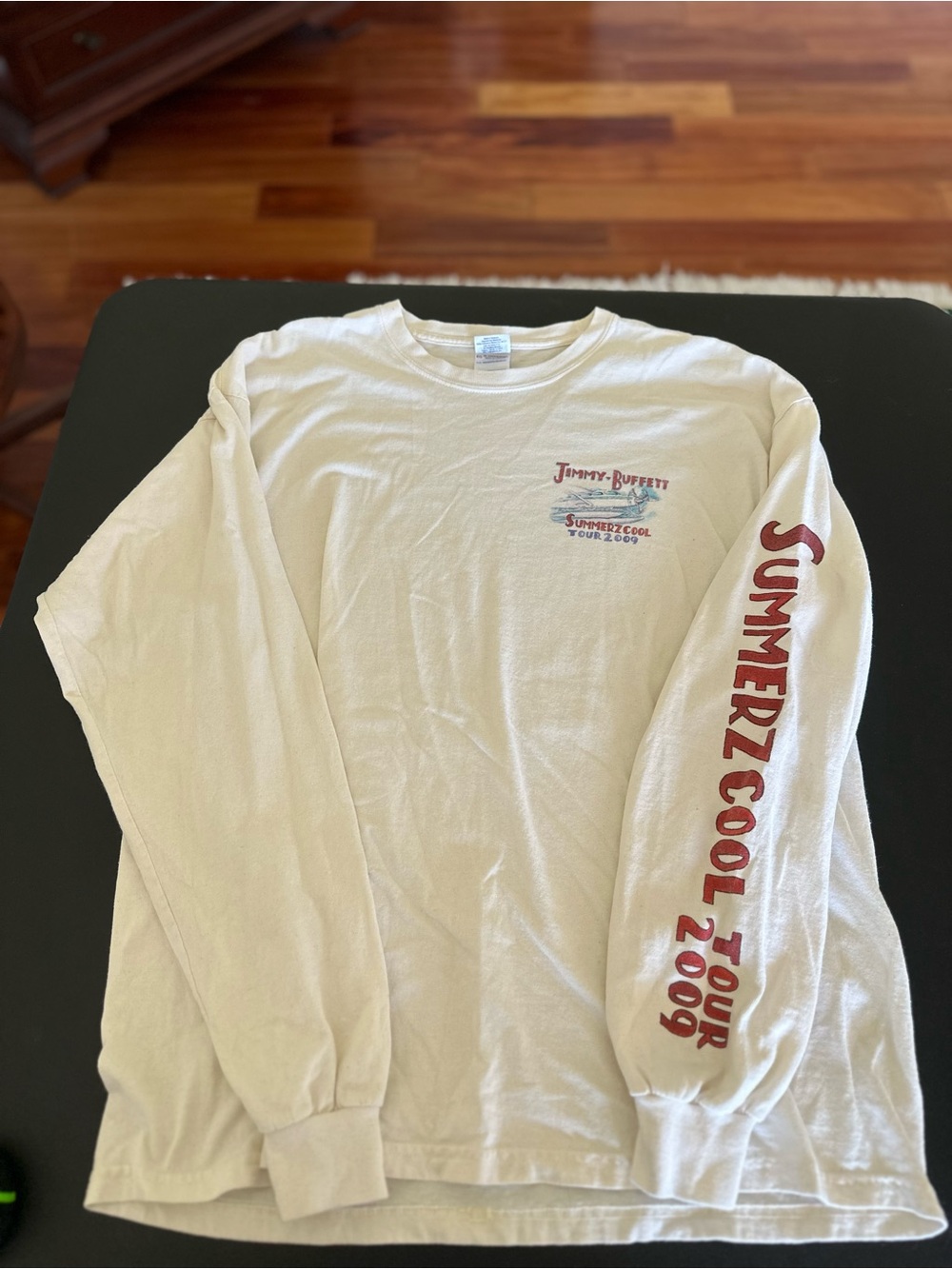 Gildan Jimmy Buffett Cream Long-Sleeve 'Summerzcool Tour 2009' Tee Men’s XL